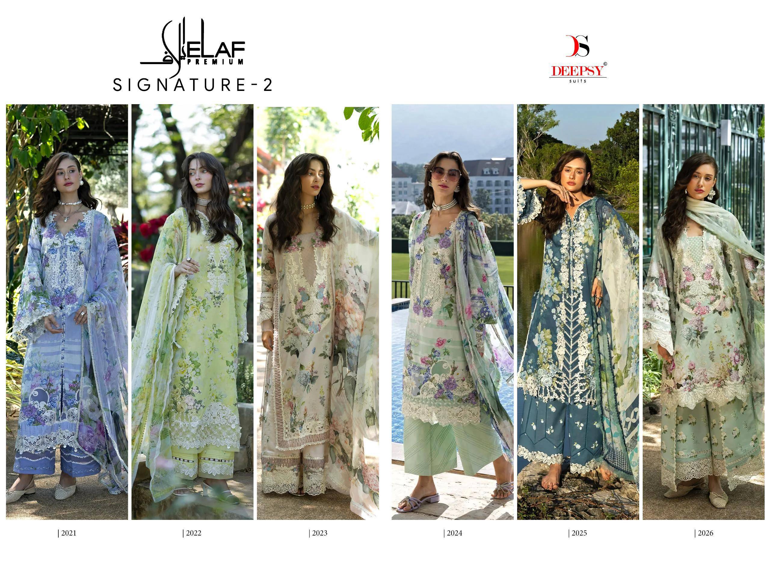 ELAF SIGNATURE Vol -2 By DEEPSY SUITS 2021 To 2026 Series Beautiful Pakistani Suits Wear Pure Cotton Dresses At Wholesale Price